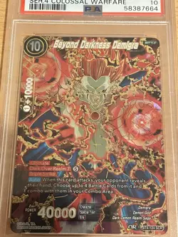 Dragon Ball Card Beyond Darkness Demigra SCR PSA 10 BT4-124 DBS - Image 3
