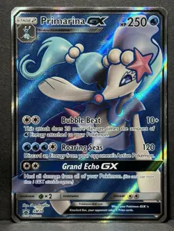 Pokemon TCG Primarina GX SM39 Holo Ultra Rare Sun and Moon Black Star Promo MP - Image 1