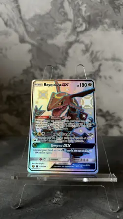 Rayquaza GX 177A/168 Hidden Fates Shiny Full Art Promo Pokemon - STANDARD SIZE - Image 2