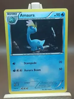 HP Pokemon 2014 Amaura 25/111 Cosmos Holo XY Furious Fists - Image 1
