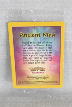 SEALED NEW ANCIENT MEW POKEMON MOVIE PROMO DOUBLE HOLO FOIL RARE 1999-2000 CARD - Image 2