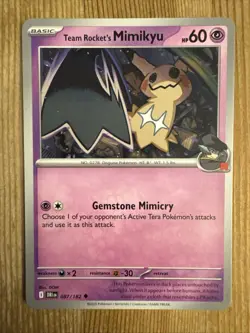 Team Rocket's Mimikyu 087/182 Uncommon Regular - Pokemon TCG Destined Rivals NM - Image 1