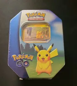 Pokemon GO Pikachu Tin Brand New Factory Sealed Promo inside! - Image 1