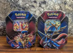 Pokemon Zacian V & Zamazenta V 2020 Pokemon TCG Galar Legends Tins New / Sealed - Image 1