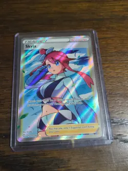Pokemon TCG Skyla 72/72 Shining Fates Full Art Ultra Rare Trainer - Image 1