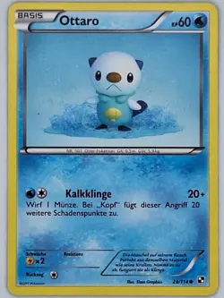 Oshawott 28/114 Pokemon - German Black and White MP - Image 1