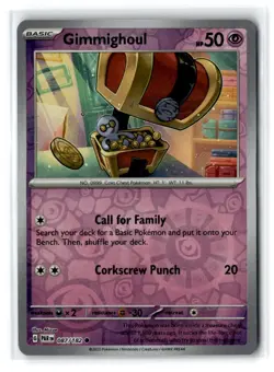 2023 Scarlet & Violet Series - Paradox Rift Gimmighoul #87 Common Reverse Holo - Image 1