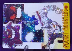 POKEMON POCKET MONSTERS VENDING PRISM STICKER 62 GENGAR ONIX - Image 2
