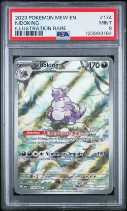 2023 POKEMON MEW EN-151 ILLUSTRATION RARE #174 NIDOKING PSA 9 - Image 1