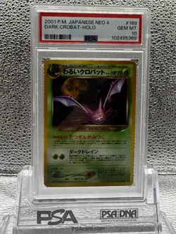 Pokemon PSA 10 Dark Crobat Japanese Neo 4 Holo Rare - Image 1