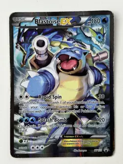 Pokemon TCG Blastoise EX XY122 Holo Black Star Promo Full Art Heavily Played - Image 1