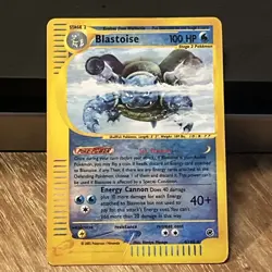 Blastoise 004/165 Expedition Base Set Reverse Holo HP-DMG Pokemon - Image 1