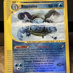 Blastoise 004/165 Expedition Base Set Reverse Holo HP-DMG Pokemon - Image 3