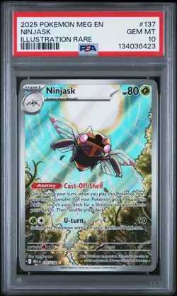 2025 POKEMON MEG EN-MEGA EVOLUTION ILLUSTRATION RARE #137 NINJASK PSA 10 - Image 1
