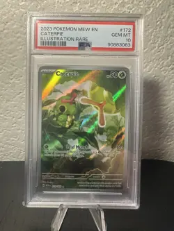 2023 POKEMON MEW EN-151 ILLUSTRATION RARE #172 CATERPIE PSA 10 - Image 1