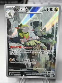 Pokemon TCG Fraxure 077/064 Shrouded Fable Illustration Rare Holo Card - Image 1