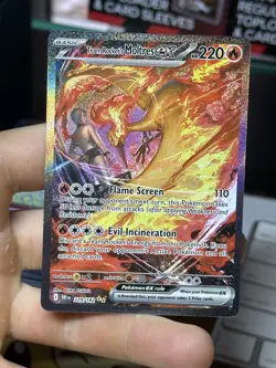 Team Rocket's Moltres ex 229/182 Destined Rivals 2025 SIR Holo Pokemon Card TCG - Image 3