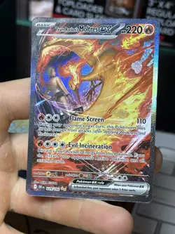 Team Rocket's Moltres ex 229/182 Destined Rivals 2025 SIR Holo Pokemon Card TCG - Image 4