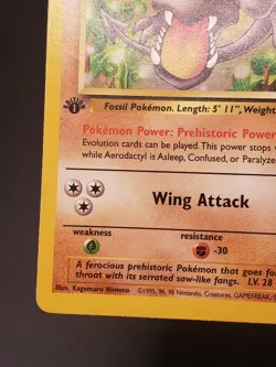 Pokemon TCG Aerodactyl Fossil 1st Edition Non-Holo Rare Card 16/62 LP Vintage - Image 5