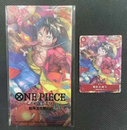 One Piece Card Game China Exclusive Zoro Luffy 2024 New Year Red Packet Promo - Image 3