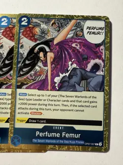 One Piece Card Game Perfume Femur OP07-057 500 Years Into The Future Playset X4! - Image 2