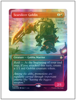 1x Searslicer Goblin, Borderless Art Mana Foil, Magic the Gathering MTG NM - Image 1