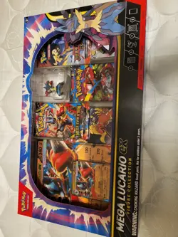 Pokemon TCG Mega Lucario ex Premium Figure Collection Box Factory Sealed In Hand - Image 1