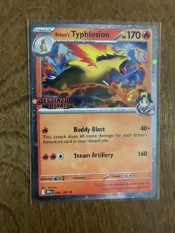 Ethan's Typhlosion (Prerelease) 034/182 Stamped Promo Pokemon Destined Rivals NM - Image 1