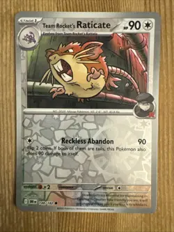 Team Rocket's Raticate 148/182 Common Reverse Holo Pokemon Destined Rivals NM - Image 1