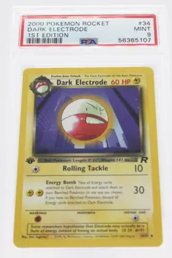 PSA 9 MINT 2000 Pokemon Team Rocket #34 Dark Electrode 1st Edition !!! - Image 1