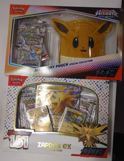 Pokemon TCG Prismatic Evolutions Accessory Pouch and 151 Zapdos Box Sealed - Image 1