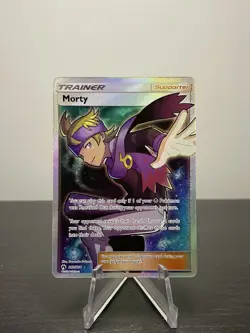 Morty - 212/214 - Pokemon Lost Thunder Sun & Moon Full Art Ultra Rare Holo - Image 1