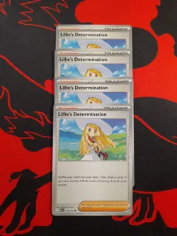 4x Lillie's Determination 119/132 x4 - Mega Evolution - Pokemon TCG - Uncommon - Image 1