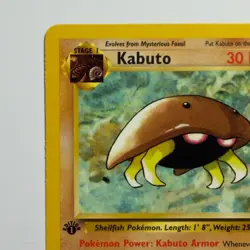 Pokemon TCG Kabuto Fossil 1st Edition #50/62 WOTC Vintage 1999 - Image 3