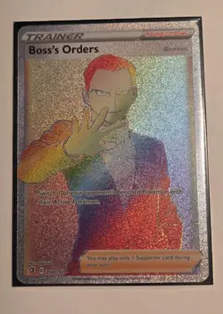Pokemon Boss's Orders (Secret) 200/192 Swsh02: Rebel Clash Holo **Pack Fresh** - Image 1