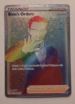 Pokemon Boss's Orders (Secret) 200/192 Swsh02: Rebel Clash Holo **Pack Fresh** - Image 2