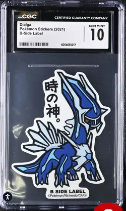 2021 B-Side Label Pokemon Stickers DIALGA 🐉 CGC 10 Graded - Image 1