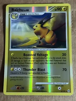 Pokemon TCG Raichu - 27/99 - Pokemon Arceus Reverse Holo Rare NM - Image 1