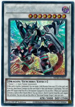 Yugioh Borreload Savage Dragon Prismatic Secret 1st Edition MP20-EN017 English - Image 1