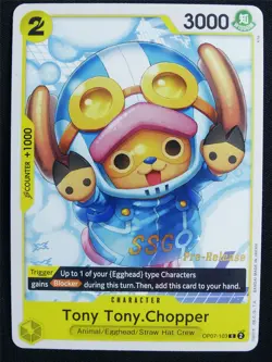 Tony Tony Chopper OP07-103 Pre-Release Promo - One Piece Card #5PQ - Image 1