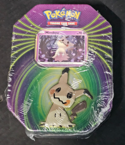 Pokemon TCG Tin mimikyu 3 Booster Packs Foil Card Exclusive Rare New Sealed - Image 1