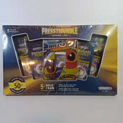 New Sealed TGC Pokemon Presstibundle Mystery Bundle 50+ Cards 5+ Holo Or Rare - Image 1