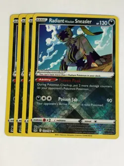 Pokemon Card Lost Origin 4x Playset Radiant Sneasler 123/196 NM - Image 1