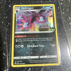 Pokemon Hydreigon SWSH037 Prerelease Holo Promo Card Darkness Ablaze RARE NM C56 - Image 1