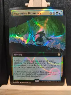 Aggressive Biomancy - Ripple Foil Extended - MH3 Commander - NM (see pics) MTG - Image 1