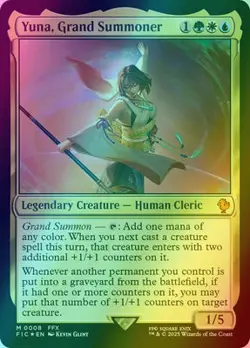 Magic The Gathering MTG YUNA, GRAND SUMMONER FOIL Final Fantasy NM Near Mint - Image 1