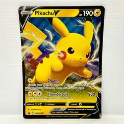 Pikachu V SWSH061 Jumbo Pokemon TCG Black Star Promos - Holo - Oversized (NM) - Image 1