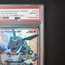 2018 Rayquaza GX 177a/168 Full Art Celestial Storm - Pokemon TCG English PSA 10 - Image 5