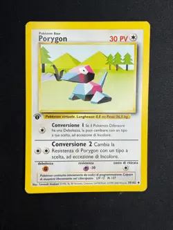 Pokemon Porygon 39/102 Set Base Prima Edizione Wizards ITA Carte Vintage - Image 1