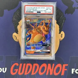 PSA 8 NEAR MINT 2019 Pokemon Hidden Fates CHARIZARD GX SM211 Tin Promo - Image 1